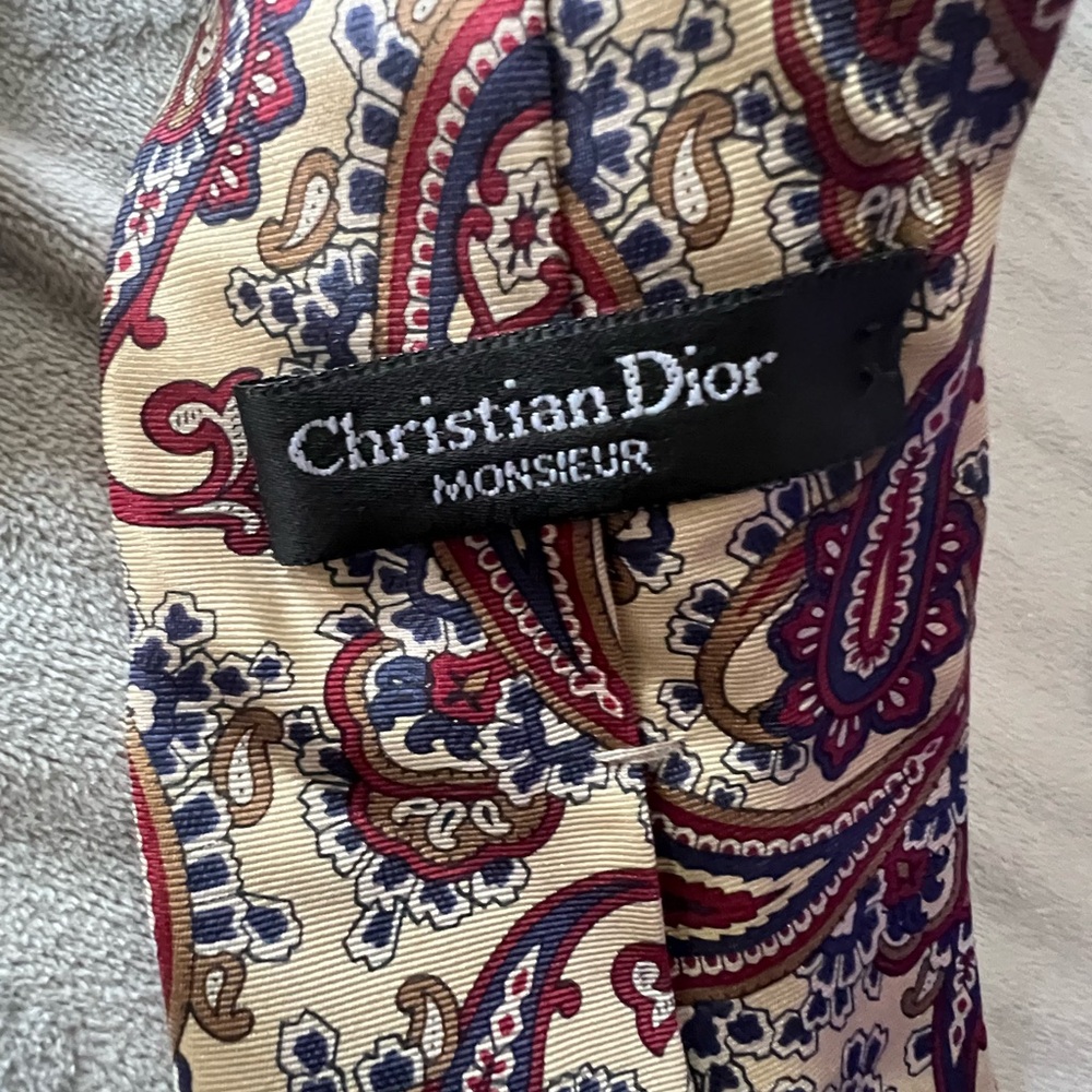 Dior Paisley Tie in Red and Blue